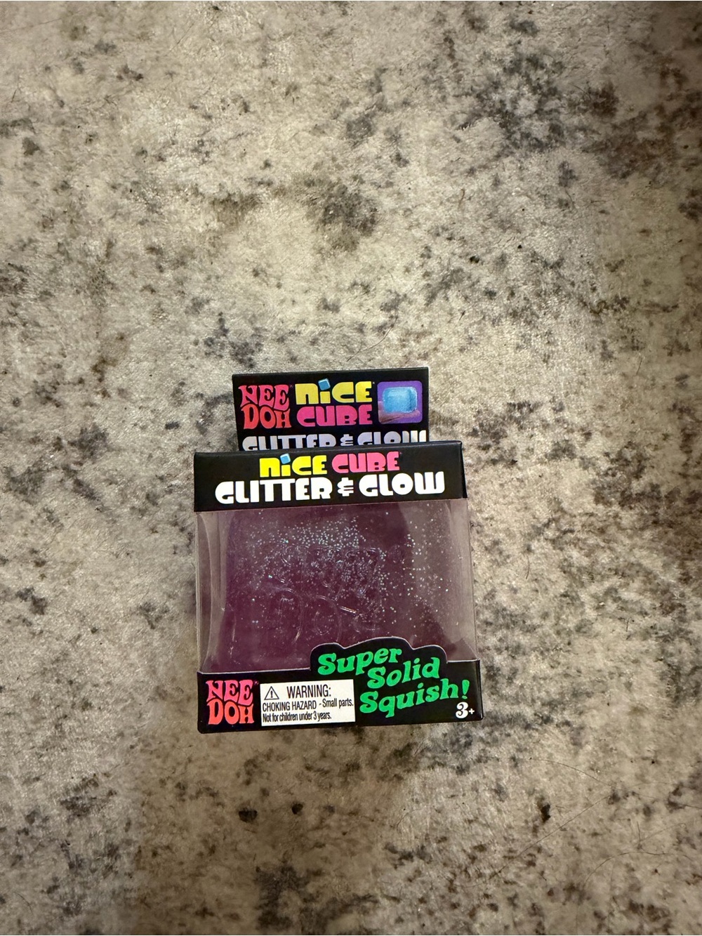 Nice Doh Cube Glitter & Glow Super Solid Squish - Purple